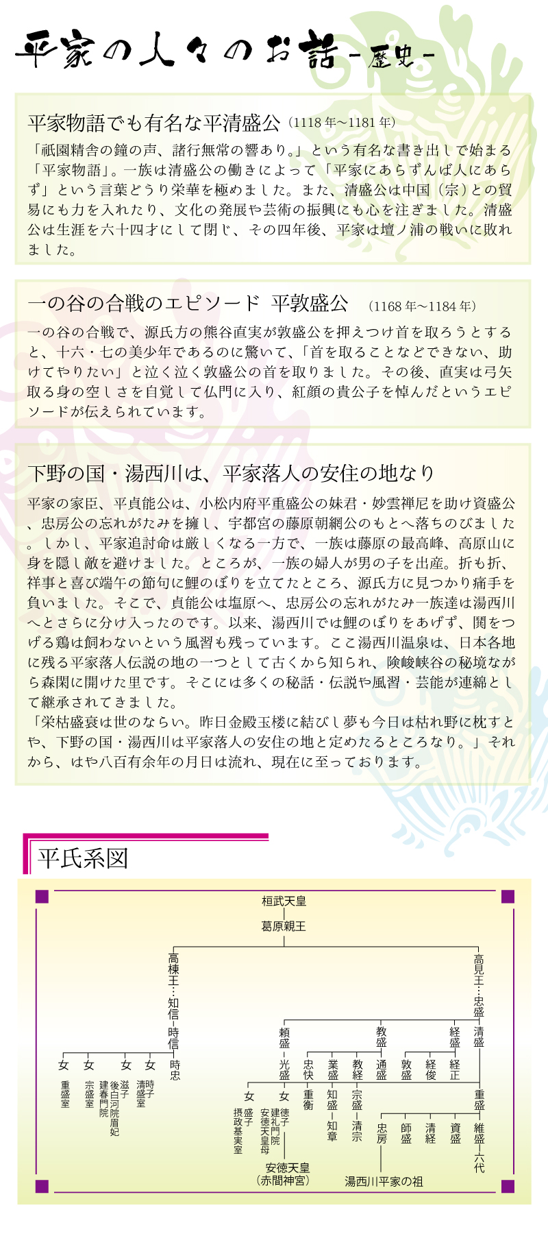 平家の里　平家の歴史