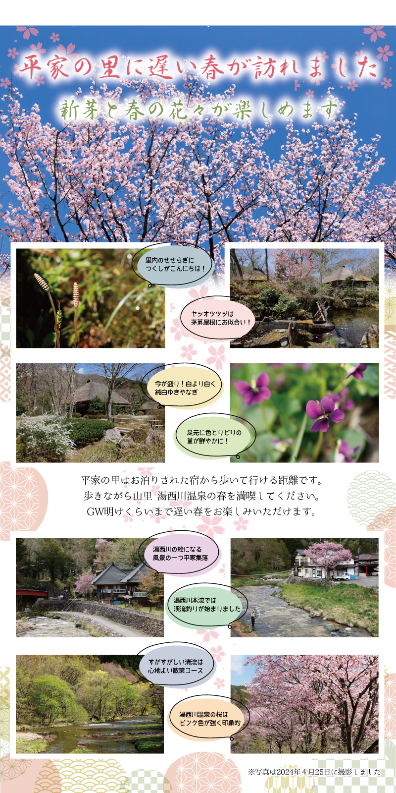 湯西川温泉の春